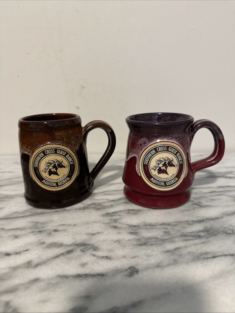 Deneen pottery Ceramic Coffee Mugs - southern cross guest ranch Ga equestrian
